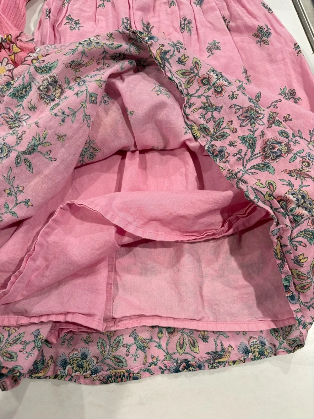 Hello Kitty & GAP Girls Pink Floral Dress + Pink Smocked Sundress Set SZ: 4/5